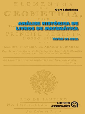 cover image of Análise histórica de livros de matemática